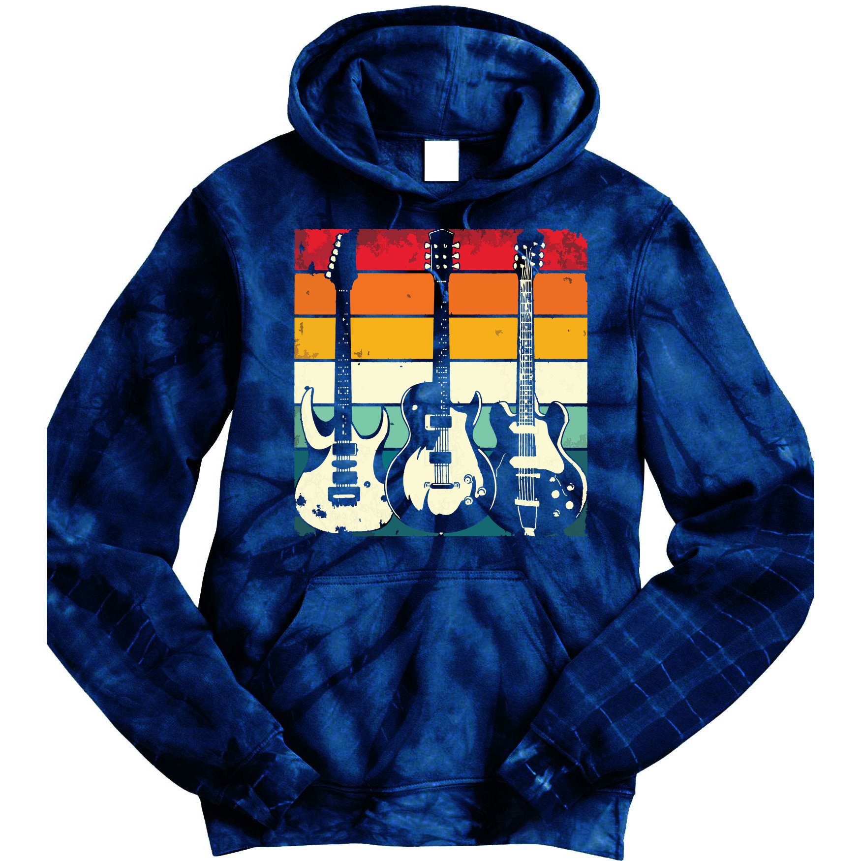 Retro Guitar Tie Dye Hoodie