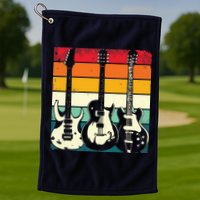 Retro Guitar Golf Towel