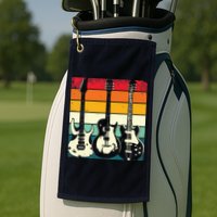 Retro Guitar Golf Towel