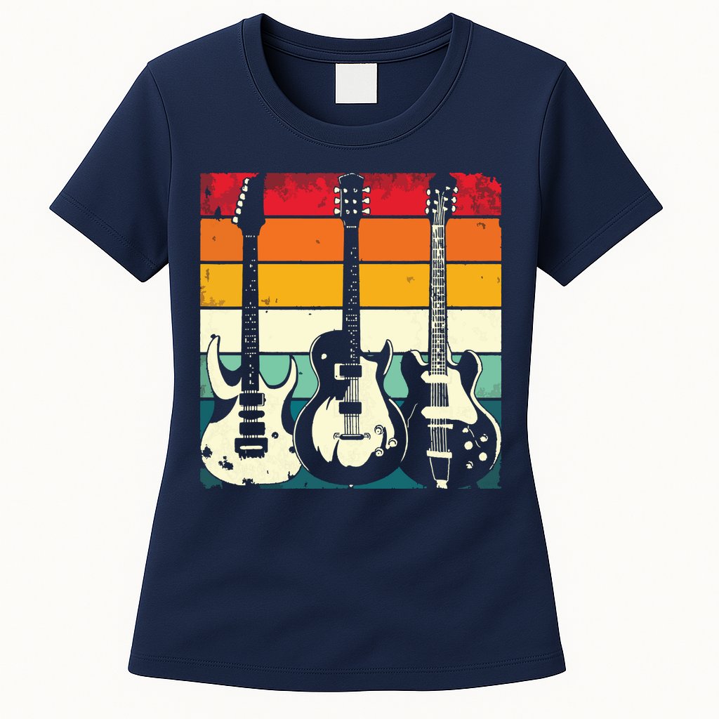 Retro Guitar Womens T-Shirt