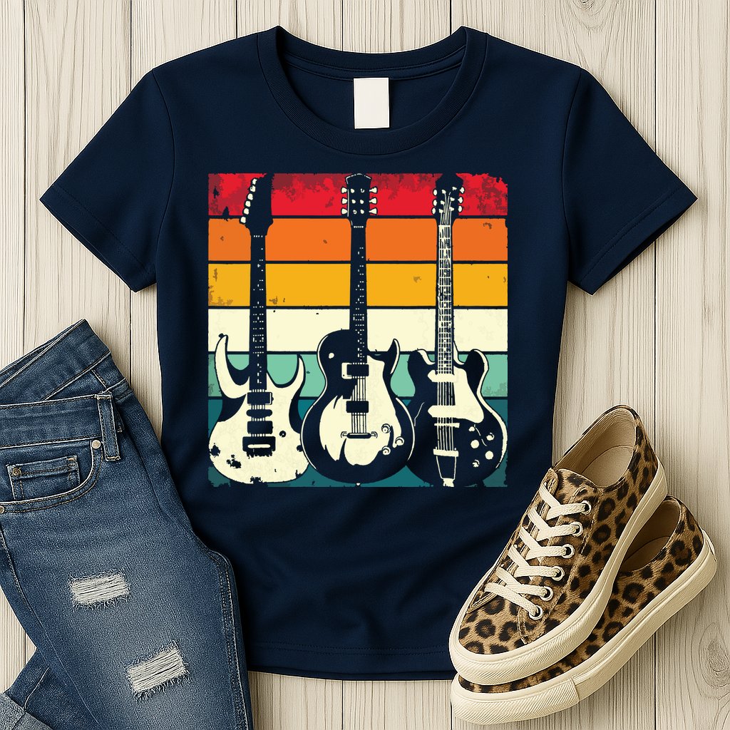 Retro Guitar Womens T-Shirt