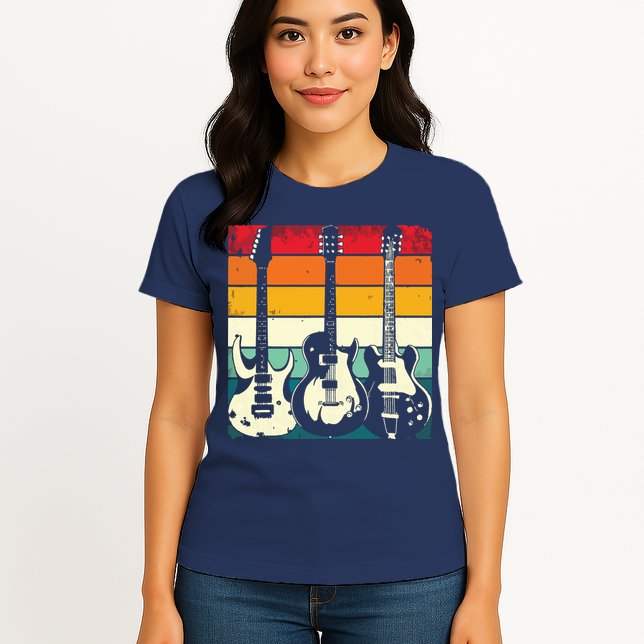 Retro Guitar Womens T-Shirt