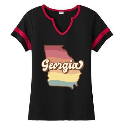 Retro Georgia Ladies Halftime Notch Neck Tee