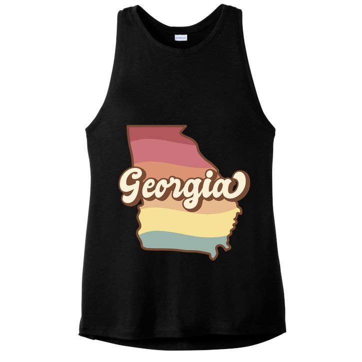 Retro Georgia Ladies PosiCharge Tri-Blend Wicking Tank