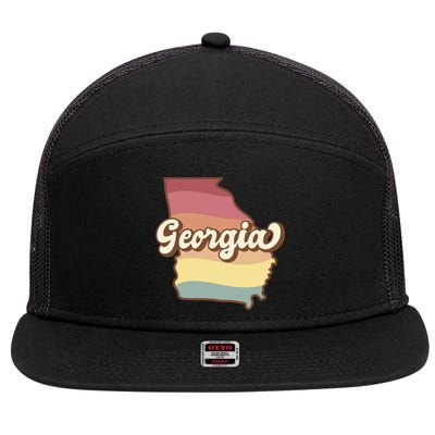 Retro Georgia 7 Panel Mesh Trucker Snapback Hat