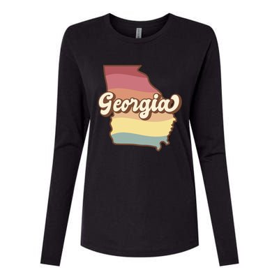 Retro Georgia Womens Cotton Relaxed Long Sleeve T-Shirt