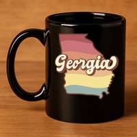 Retro Georgia 11oz C Handle Ceramic Mug