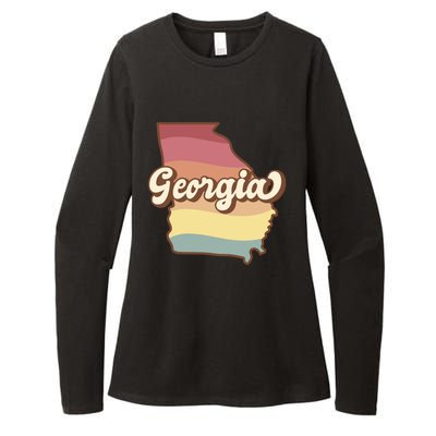 Retro Georgia Womens CVC Long Sleeve Shirt