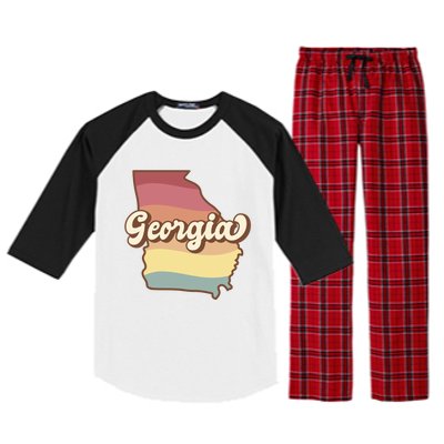 Retro Georgia Raglan Sleeve Pajama Set