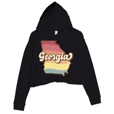 Retro Georgia Crop Fleece Hoodie