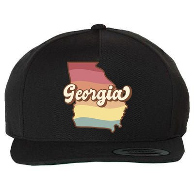 Retro Georgia Wool Snapback Cap