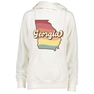 Retro Georgia Womens Funnel Neck Pullover Hood