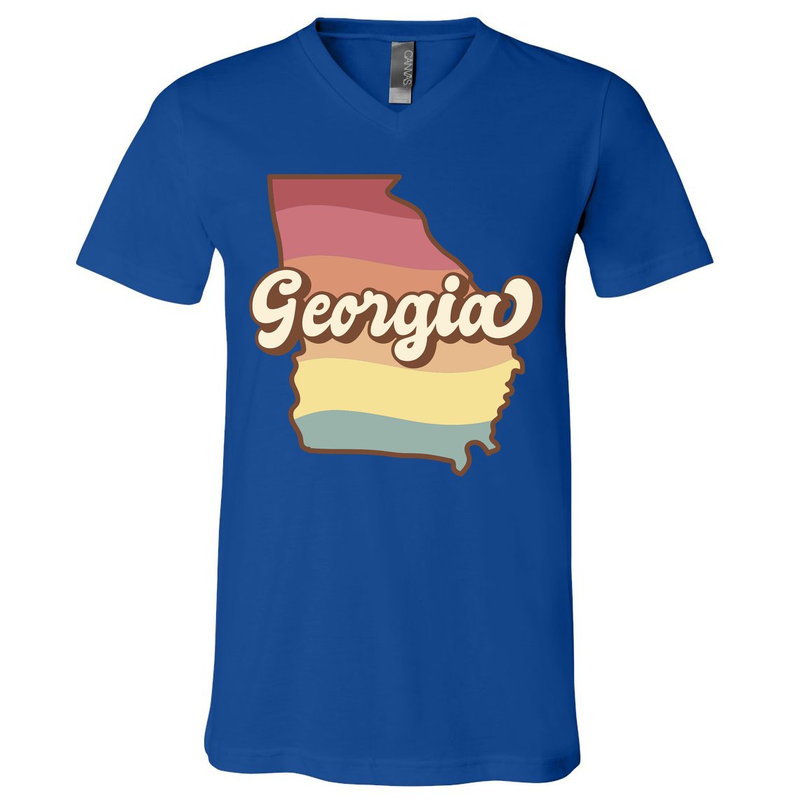 Retro Georgia V-Neck T-Shirt