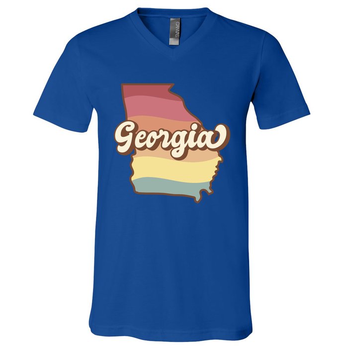 Retro Georgia V-Neck T-Shirt