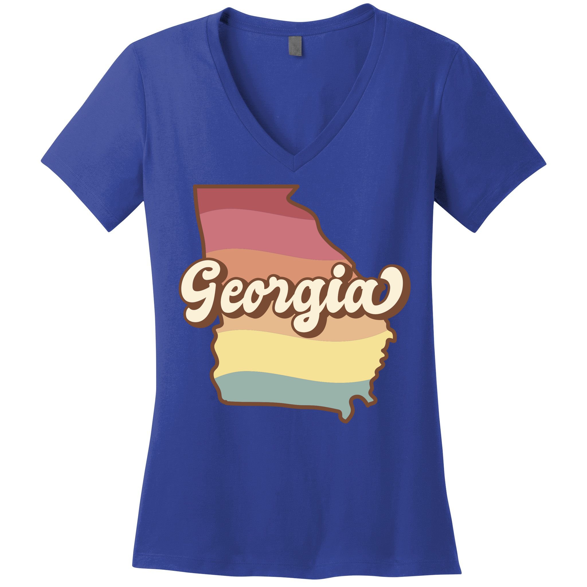 Retro Georgia Women's V-Neck T-Shirt