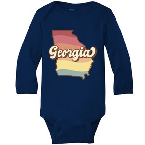 Retro Georgia Baby Long Sleeve Bodysuit