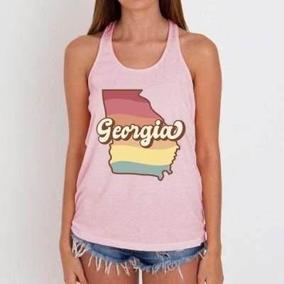 Retro Georgia Women's Knotted Racerback Tank