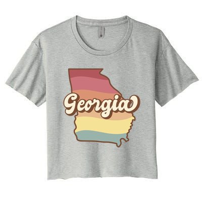 Retro Georgia Women's Crop Top Tee