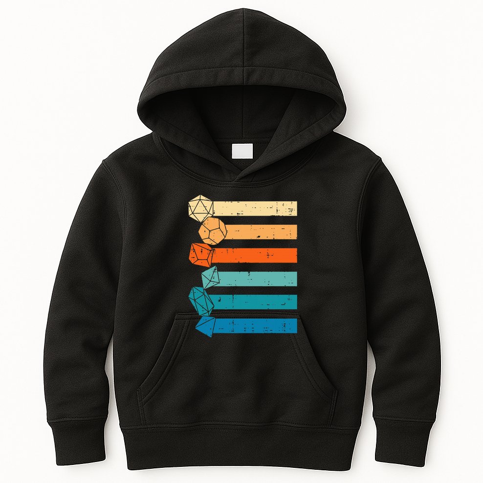 Rpg Gamer Retro Role Playing Game Kids Hoodie