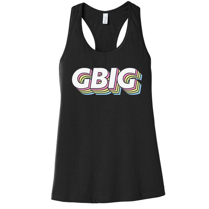 Retro GBig Reveal Sorority Little Sister Big Little Week Women's Racerback Tank