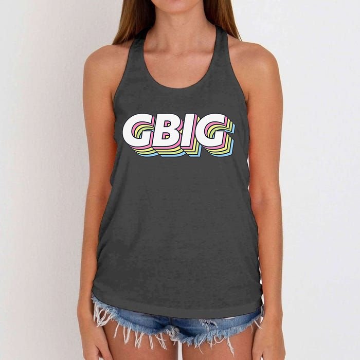 Retro GBig Reveal Sorority Little Sister Big Little Week Women's Knotted Racerback Tank