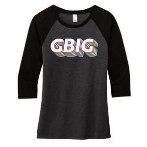 Retro GBig Reveal Sorority Little Sister Big Little Week Women's Tri-Blend 3/4-Sleeve Raglan Shirt