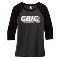 Retro GBig Reveal Sorority Little Sister Big Little Week Women's Tri-Blend 3/4-Sleeve Raglan Shirt