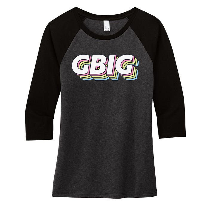 Retro GBig Reveal Sorority Little Sister Big Little Week Women's Tri-Blend 3/4-Sleeve Raglan Shirt