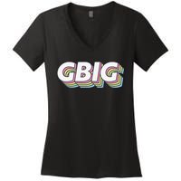 Retro GBig Reveal Sorority Little Sister Big Little Week Women's V-Neck T-Shirt