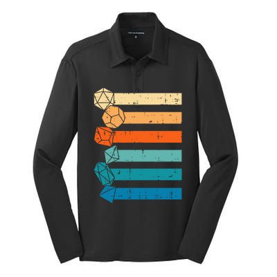 Rpg Gamer Retro Role Playing Game Silk Touch Performance Long Sleeve Polo