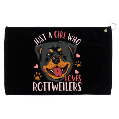 Rottweiler Gift Grommeted Golf Towel