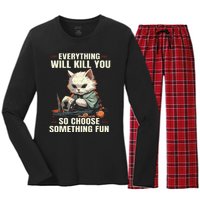 Rpg Gaming Role Playing D20 Tabletop Games Women's Long Sleeve Flannel Pajama Set 