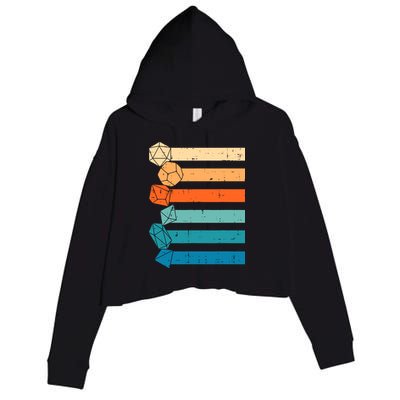 Rpg Gamer Retro Role Playing Game Men Boy Crop Fleece Hoodie