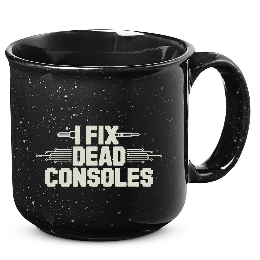 Retro Gaming Repair Vintage Console Restoration Arcade Fix 15oz Campfire Ceramic Mug
