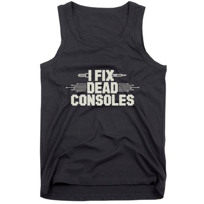 Retro Gaming Repair Vintage Console Restoration Arcade Fix Tank Top