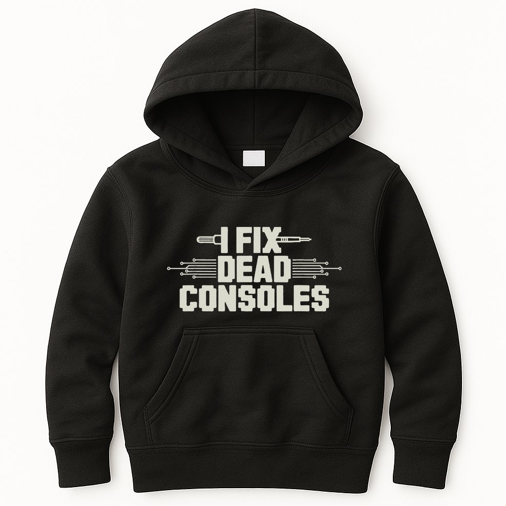 Retro Gaming Repair Vintage Console Restoration Arcade Fix Kids Hoodie