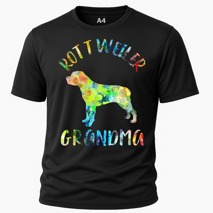 Rottweiler Grandma Rottie Grandma Funny Rottweiler Owner Cooling Performance Crew T-Shirt