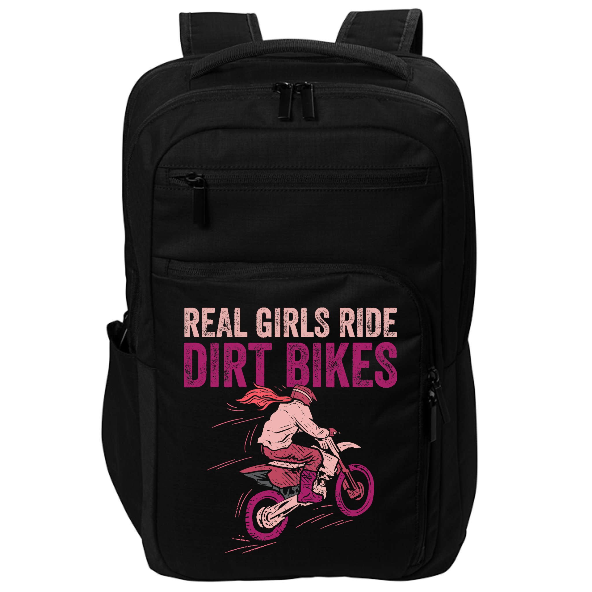 Real Girl Ride Dirt Bikes Dirt Biking Offroad Motorcycle Impact Tech Backpack