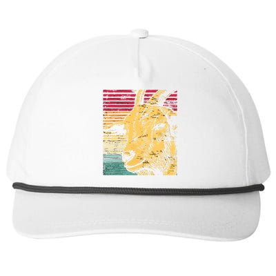 Retro Goat Snapback Five-Panel Rope Hat