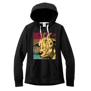 Retro Goat Women's Fleece Hoodie