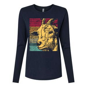 Retro Goat Womens Cotton Relaxed Long Sleeve T-Shirt