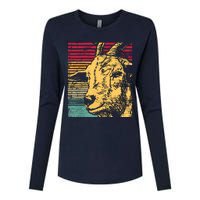 Retro Goat Womens Cotton Relaxed Long Sleeve T-Shirt