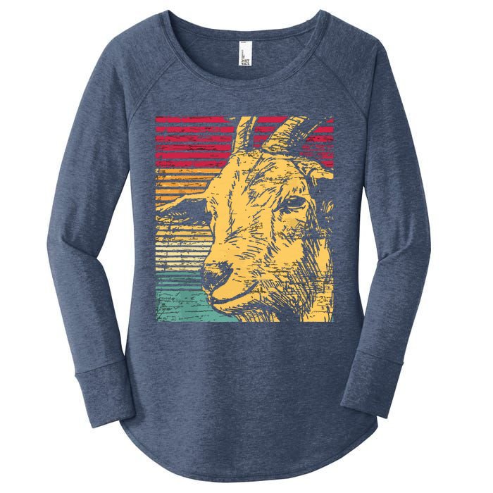 Retro Goat Women's Perfect Tri Tunic Long Sleeve Shirt