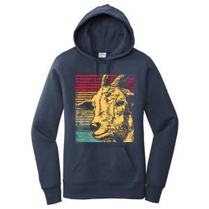 Retro Goat Women's Pullover Hoodie