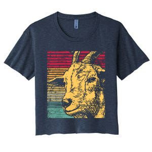 Retro Goat Women's Crop Top Tee