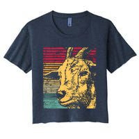 Retro Goat Women's Crop Top Tee