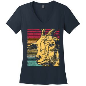 Retro Goat Women's V-Neck T-Shirt