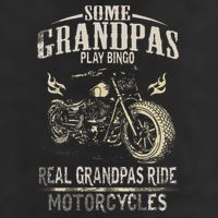 Real Grandpas Ride Motorcycle Tee Biker Grandpa Cool Comfort Performance Bucket Hat