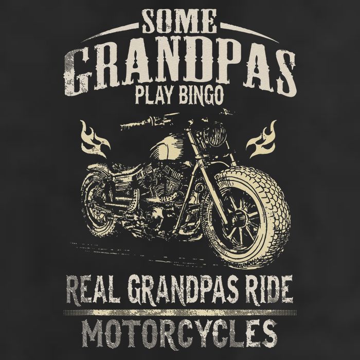 Real Grandpas Ride Motorcycle Tee Biker Grandpa Cool Comfort Performance Bucket Hat