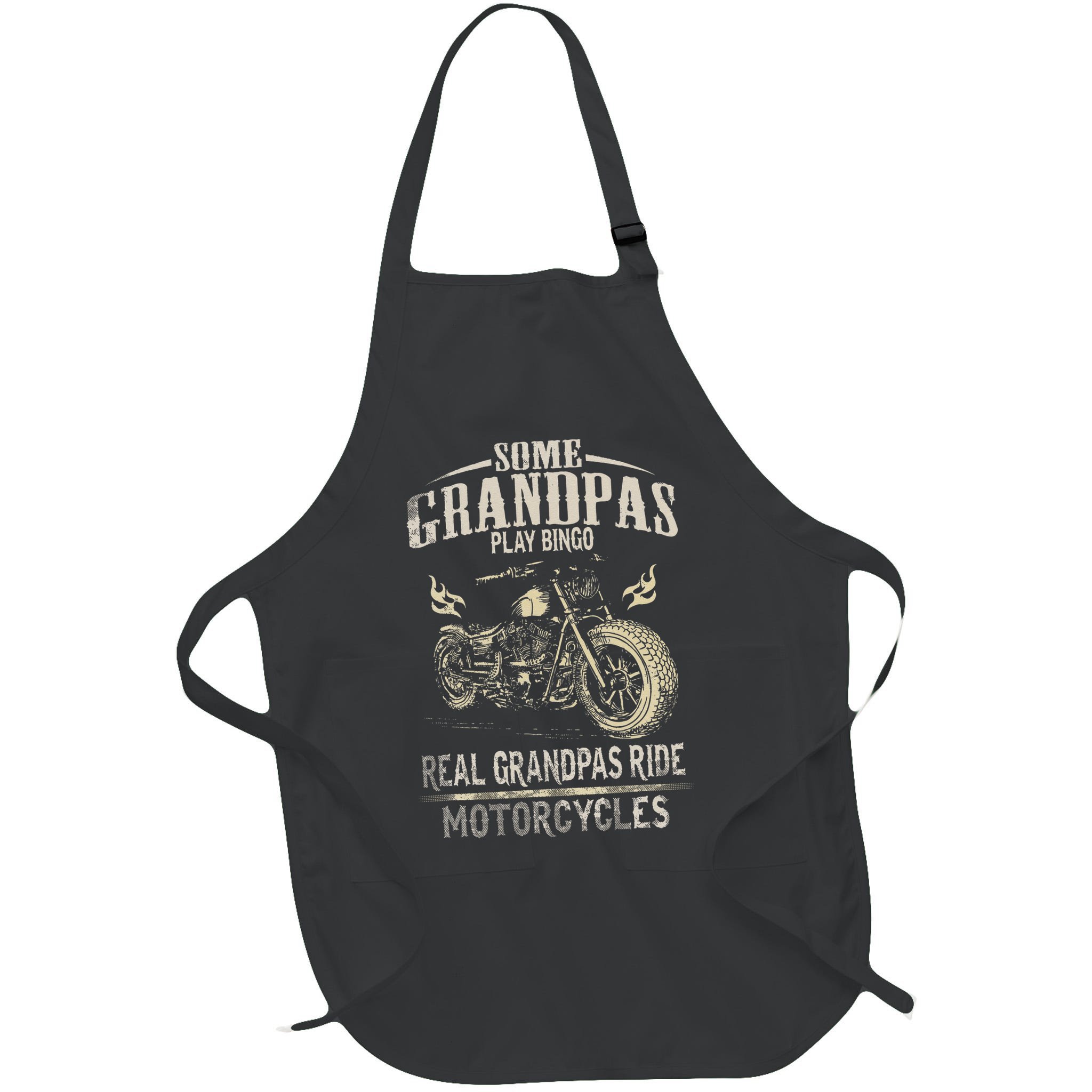 Real Grandpas Ride Motorcycle Tee Biker Grandpa Apron